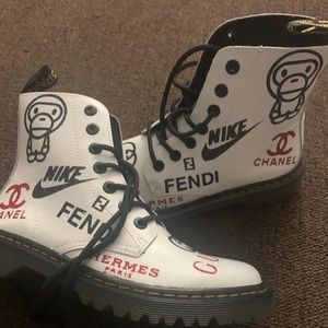 White Doc Marten Luana